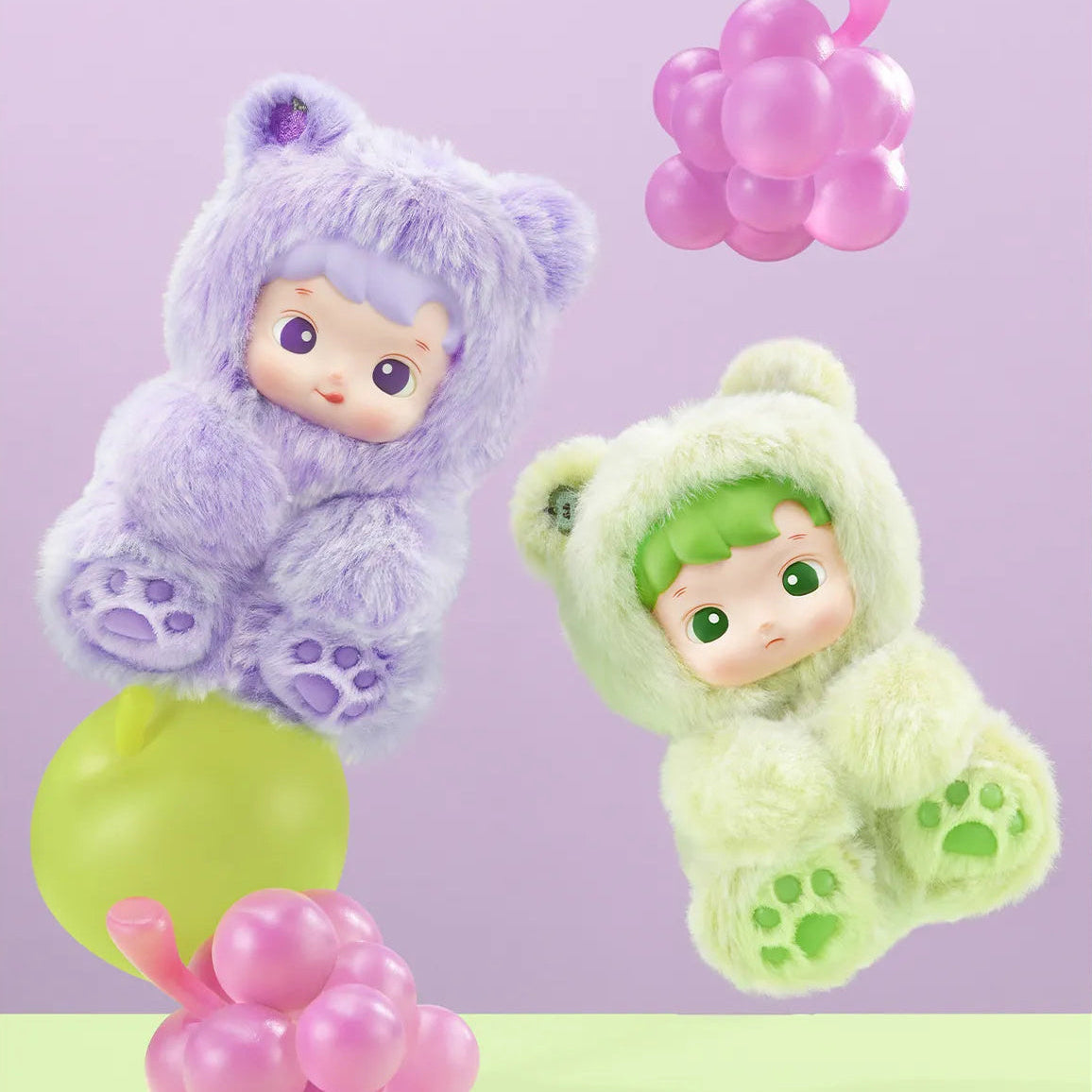 Dreamy Grape Glow – Peluche da collezione a forma di orsetto gommoso