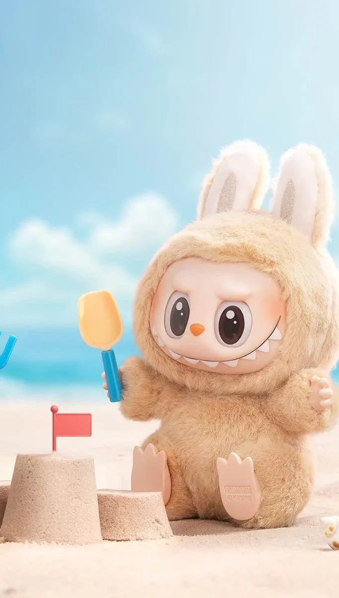 Baba the Chill Bunny – Portachiavi di peluche "Have a Seat" (edizione marrone)